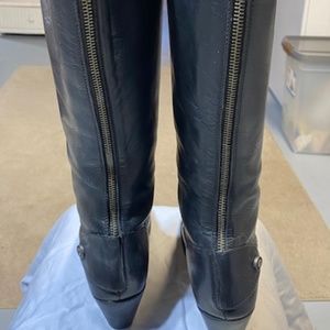 Frye Jackie Zip Tall Black Boots